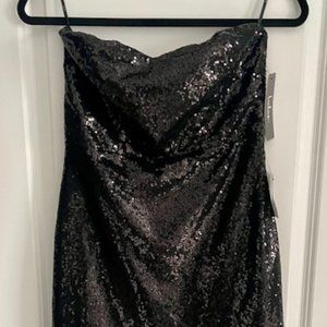 Lulu's Black Sequin Dress